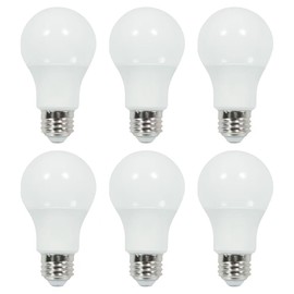 GT-Lite 100W Equivalent LED 3 Way Light Bulbs 6 Pack,3500K Bright White,A19,E26 Medium Base,3 Brightness Levels,Adjustable with 3Way Switch