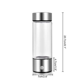 Sparklenut Hydrogen Rich Water Bottle, 420 ml, Portable Rich Ioniser with PEM Technology, Hydrogen Water Bottle, Anti-Ageing Drinking Bottle