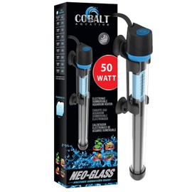 Cobalt Aquatics Neo-Glass Aquarium Heater, 50W (up to 12 gal) | Fully Submersible | Ideal for Freshwater and Saltwater Aquariums