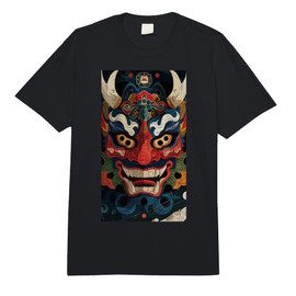 Oni Mask Demon Japanese Mask Culture Art Folklore Comfort Colors Adult Heavyweight T-Shirt