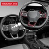 BETTERHUMZ Car Steering Wheel Button Frame Trim for Ford Mustang