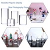 BTSKY 4 PCS Acrylic Cylinder Display Stand - Clear Solid