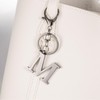 LAXPICOL Black Keychain Letter B Keychains for Women Men Bag
