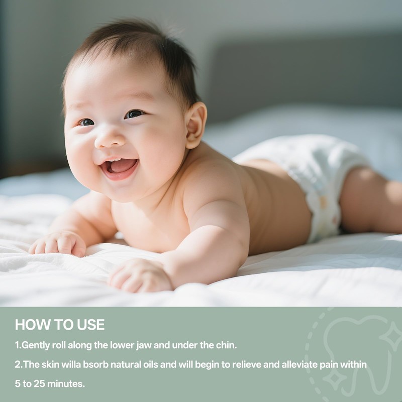 3Pcs Teething Roller, Mamas Teether: Baby Teething Oil Roller, Teething