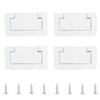 MOROBOR 4 Pack Doors Drawer Handle Flush Ring Hidden Pull