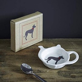 Sweet William Teabag Dish, Teapot Shape, Lurcher