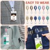 6 Color 60 Pcs Retractable Badge Holder Reel with Bulk