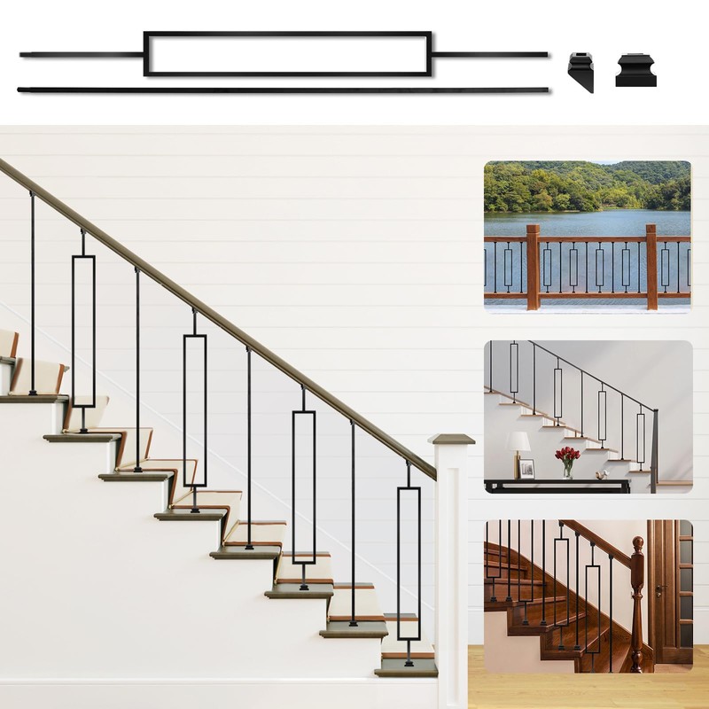 Vilstomes Deck Balusters, 10 Pack Wrought Iron Balusters, 1/2" Deck