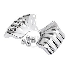 Unbranded Chrome Front Brake Caliper Insert Set Cover For Harley Road Electra Glide FLHT