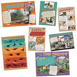 Eureka Smithsonian Dinosaur Facts Bulletin Board Classroom Decorations for Teachers, 7pcs
