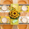 Sunflower Placemats Set of 6 Summer Table Mats Washable Square
