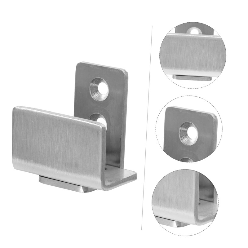TEHAUX 2pcs Barn Door Floor Guide Adjustable Stainless Steel Stay