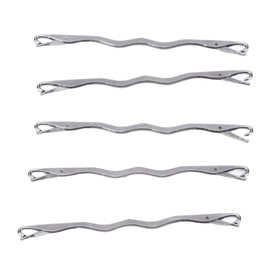 GBSCLOVER Latch Hook Tool 5Pcs, Stable Stainless Steel Crochet Hook with Latch, Portable Knitting Machine Needle, Easy to Use Suitable for Sewing Sweater, Coat, Hat, Socks, Scarf