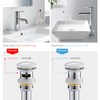 KIBI Bathroom Sink Pop-Up Drain with Overflow | Small Cover
