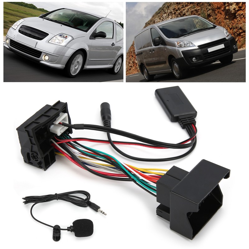 12Pin Bluetooth AUX-IN Cable Stereo Audio Adapter with Microphone Fit