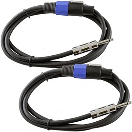 MCSPROAUDIO 12 Gauge GA Speaker Cables 2 Cable Pack (10 Foot, Each) 10FT