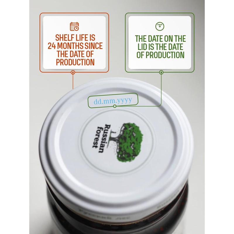 Russian Forest Sea Buckthorn Jam Natural and Healthy Dessert 25g