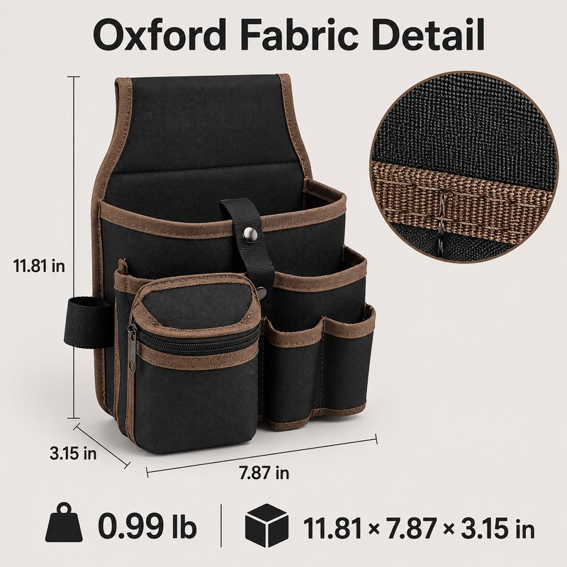 Multifunctional Tool Storage Belt Pouch – Hands-Free Organizer for Electricians,
