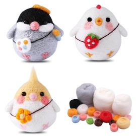 Wzhtuzi Felting Starter Set, Needle Felting Set for Beginners, Animal Craft, Home Decoration, Felting Wool Set with Felting Wool Tools, Foam Mat, Instructions and Needle Felting Set with Animal Needle