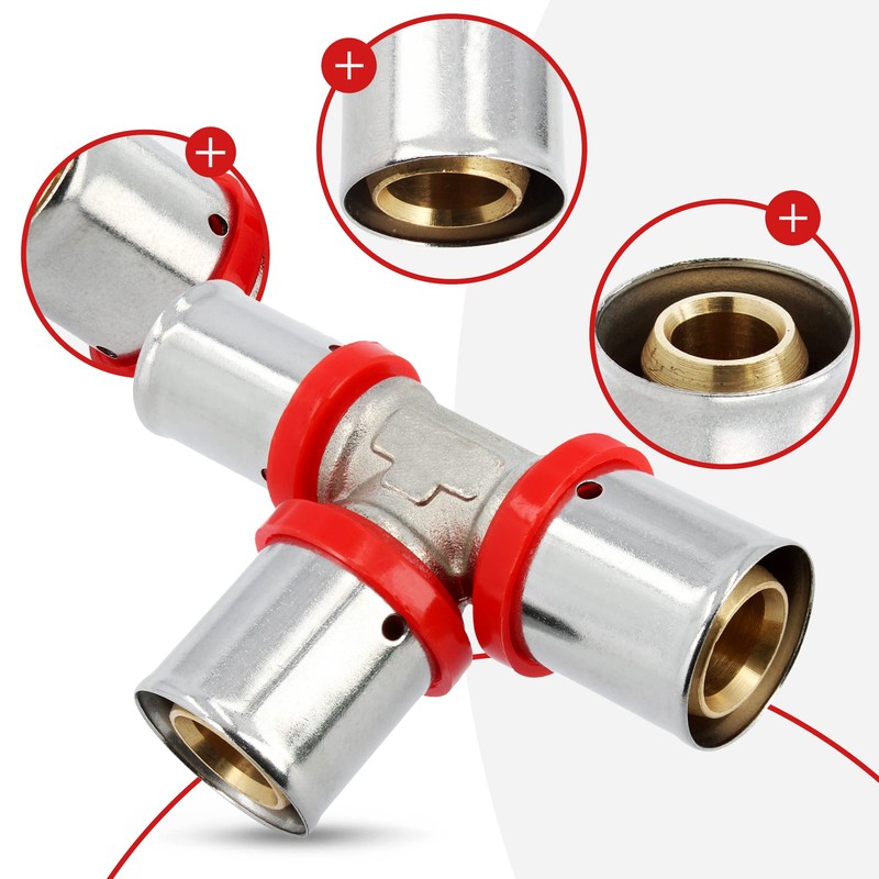 T-Piece PEX Press Fitting 20 x 16 x 20 mm