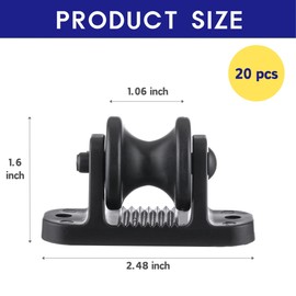 20 Pcs Electric Fence Wood Post Roller Insulators, Corner Polyrope Plastic Roller Post Insulators，Bracket Insulators Electric Fence，Corner Insulators for Wood Posts Black（20 pcs）