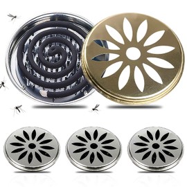 Mosquito Coil Eco-Friendly Recycled Coil Door Mosquito Net Portable with Incense Cover Anti Mosquito Net for Home Camping Travel (Pack of 4)