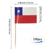 JBCD Chile Toothpick Flag Chilean Mini Small Cupcake Topper Flags,