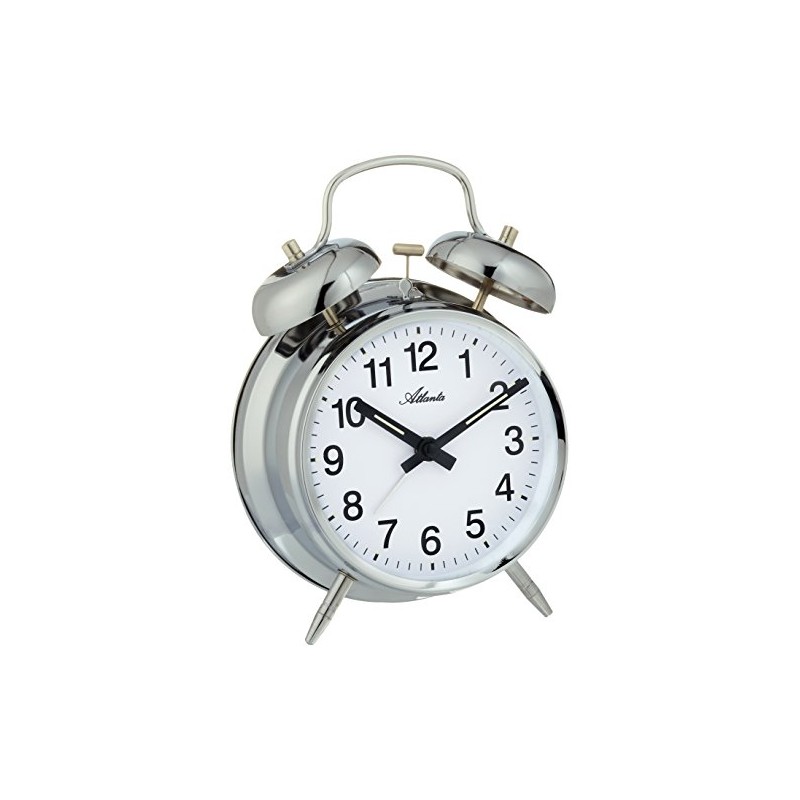 Atlanta Alarm Clock Analogue Silver 1054-19