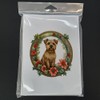 Caroline's Treasures DAC2397GCA7P Norfolk Terrier Christmas Flowers Greeting Cards Pack