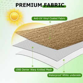 RV Awning Fabric Replacement 22FT (Fabric 21' 2"), Heavy Duty Camper Awning Replacement Weatherproof Vinyl Universal Outdoor Canopy for Camper, Trailer, and Motorhome Awnings Yellow