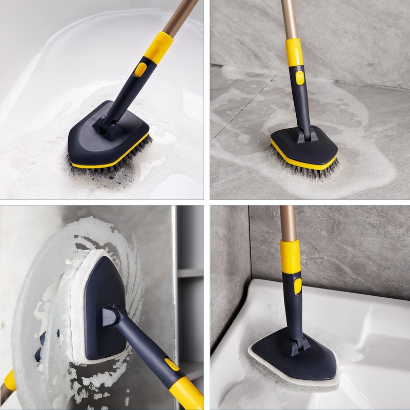 Yocada Tub Tile Scrubber Brush 2 in 1 Cleaning Brush