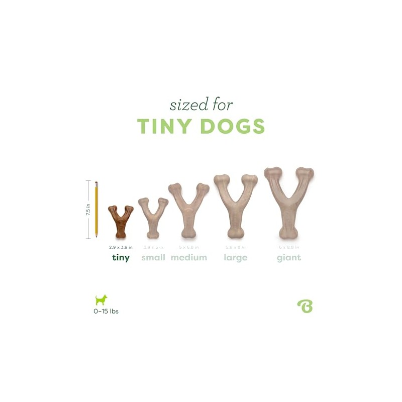 Benebone Wishbone Durable Dog Chew Toy for Aggressive Chewers, Real