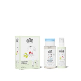 OUATE - Entdeckungs-Set für die Gesichtsbehandlung BIO – Mes Care amour – 7 – 8 Jahre – 1 Feuchtigkeitspflege 50 ml + 1 Gesichtsreiniger 150 ml – vegane Formeln – Made in France