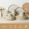 MONITO Ceramic Dinnerware 16 Pieces Dinner Set,Stoneware Plates and Bowls