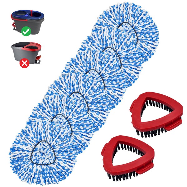 Mop Head Replacement Compatiable with Ocedar RinseClean 2-Tank System, Mircofiber