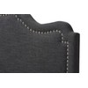 Baxton Studio Nadeen Modern and Contemporary Dark Grey Fabric King