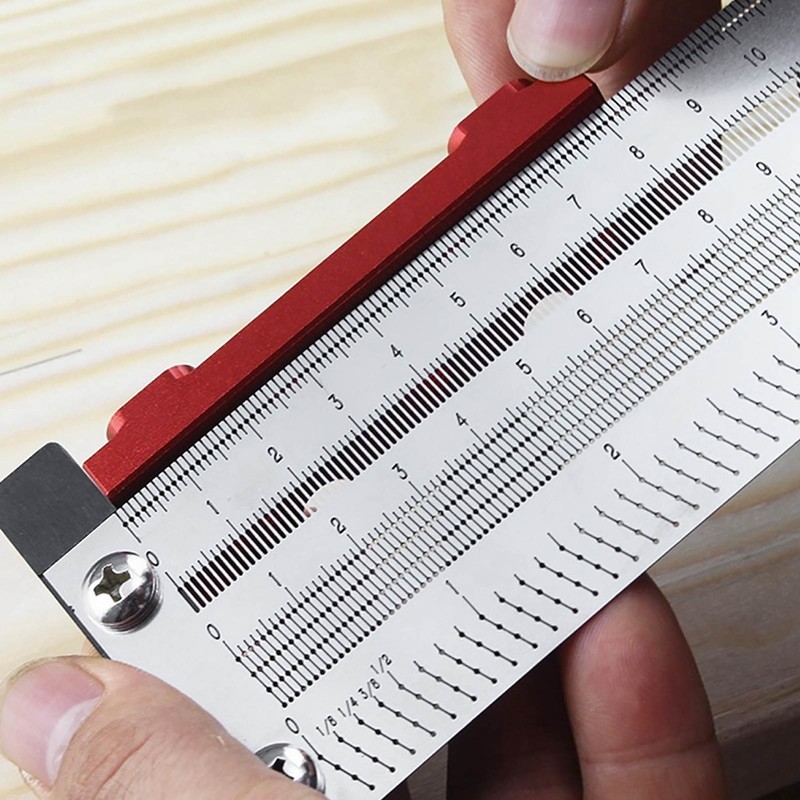 Ultra Precision Marking Ruler Stainless Steel Woodworking Scribing Ruler Gauging