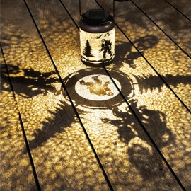 Farol solar Bigfoot de 6.7 pulgadas para colgar al aire última intervensión, luz solar IP65 impermeable LED decorativa para patio, camino o mesa Regalo perfecto para el día de la madre para mujeres,
