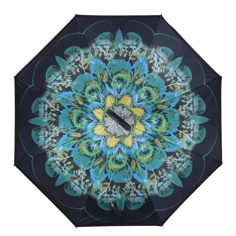 Wxjiahetai Inverted Reverse Umbrella with C-shaped Handle Windproof Upside Down