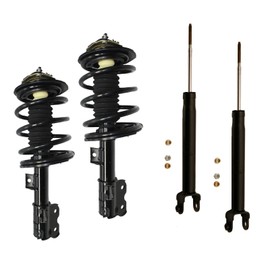 DTA 70024 Full Set 2 Front Complete Struts with Springs and Mounts + 2 Rear Shocks 4-pc Set Fit 2002-2006 Nissan Altima