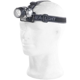 Lunartec Headlamps: 7 LED Headlamp with 3 Brightness Levels, 30 Lumens, 0.3 Watt (Helmet Lamp, Headlight, Flashlight)