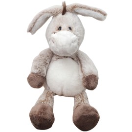 Donkey Cuddly Toy 30 cm Cute Donkey Stuffed Toy for Children, Boys & Girls, Soft Donkey Plush Toy for Cuddling and Playing Cuddly Toys Gift (Brown Donkey)