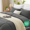 CozyLux Queen Comforter Set - Dark Grey Comforter Queen Size,