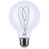 Satco S11528 LED Bulb, 6W (60W Eq), G25 Vintage Globe,
