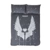 Rapport Bedding ANGEL WINGS Shimmer Detail Duvet Cover Set Grey