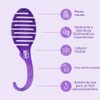 Wet Brush Cepillo desenredante de ducha, purpurina morada por unisex