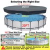 SIHAIAN 20 Ft Pool Cover, with Automatic Drain Round Pool