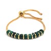 Gempires Malachite Crystal Bracelet, Green Heishi Beads with Spacers, 14K