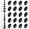 Rustark 20Pcs 15mmx30mm Black Oval Rubber Furniture Leg Caps Assortment