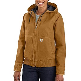 Carhartt Women's Active Jacket WJ130 (Regular and Plus Sizes), Brown, Medium